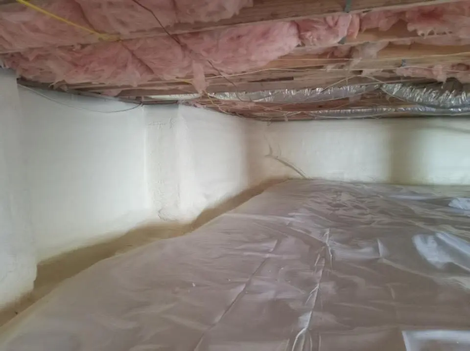 Crawl space encapsulation with closed-cell spray foam for Spray Foam Roofing in Eaton